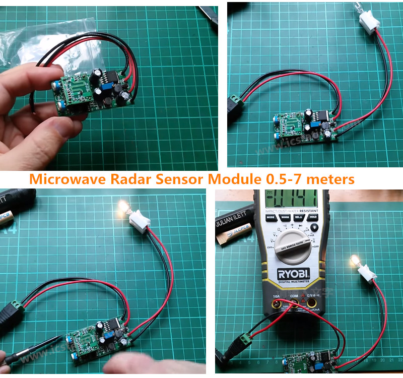 Dc 36v To 12v Microwave Radar Sensor Module Human Body Induction Switch